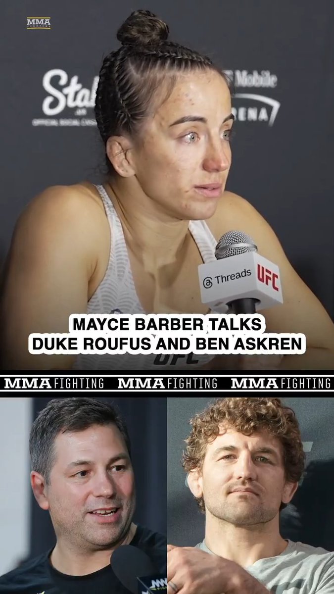 Maycee Barber reflects on the impact Ben Askren and the late Duke Roufus had on her career: "Both of those guys have had a lot of impact on my life. They probably didn't even know it."