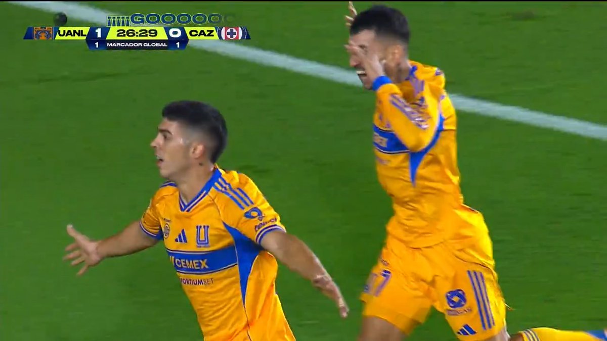 ¡Pero qué asistencia de André y Brunetta con su tercera anotación en esta Liguilla, golazo!
