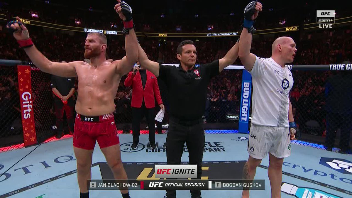 Blachowicz-Guskov ends in a majority draw at #UFC323 👀