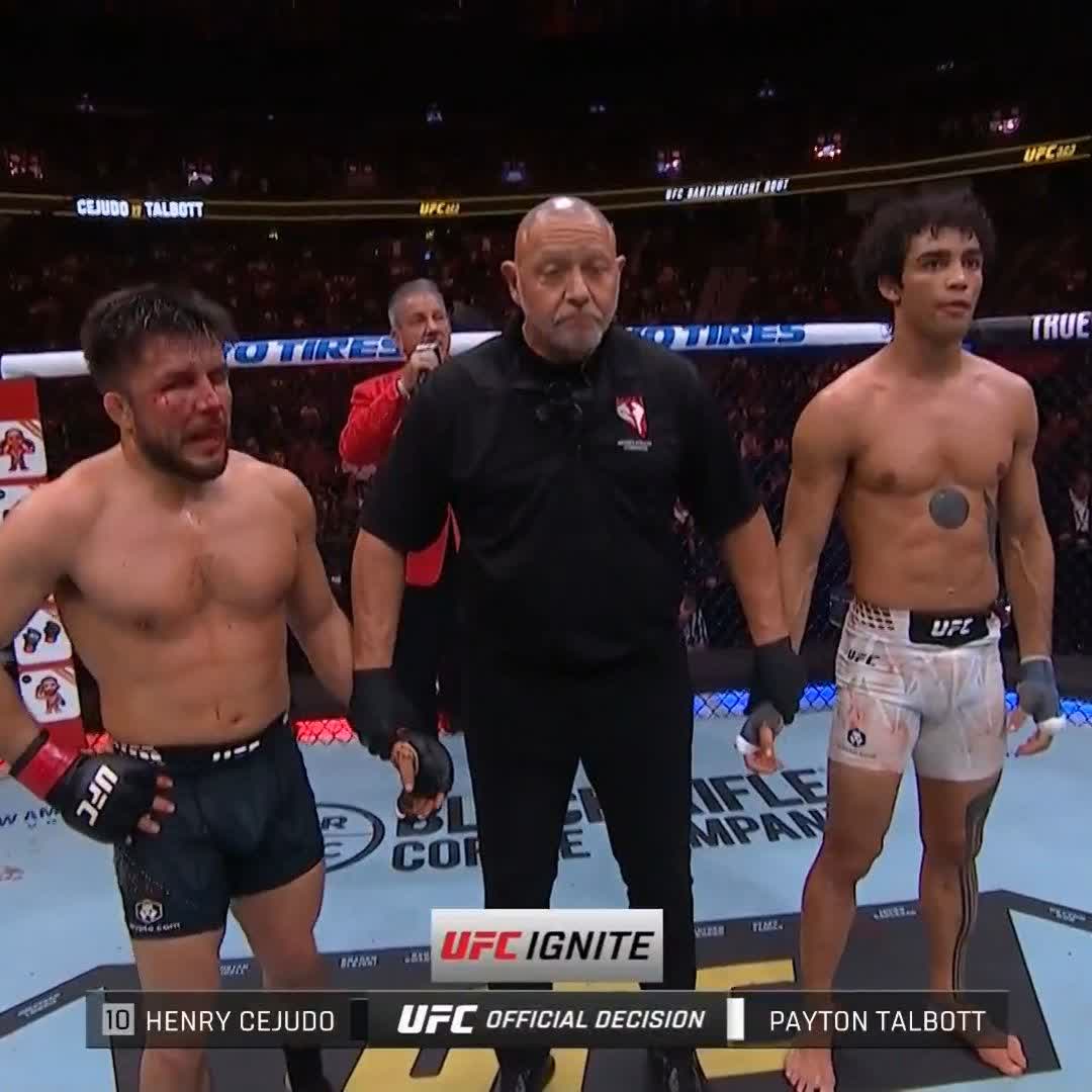 ペイトン・タルボットが10位 ヘンリー・セフードに3-0の判定勝ち！ #UFC323