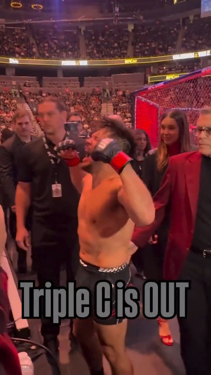 Triple C is OUT! Henry Cejudo exits the cage for the final time after his #UFC323 retirement fight loss.