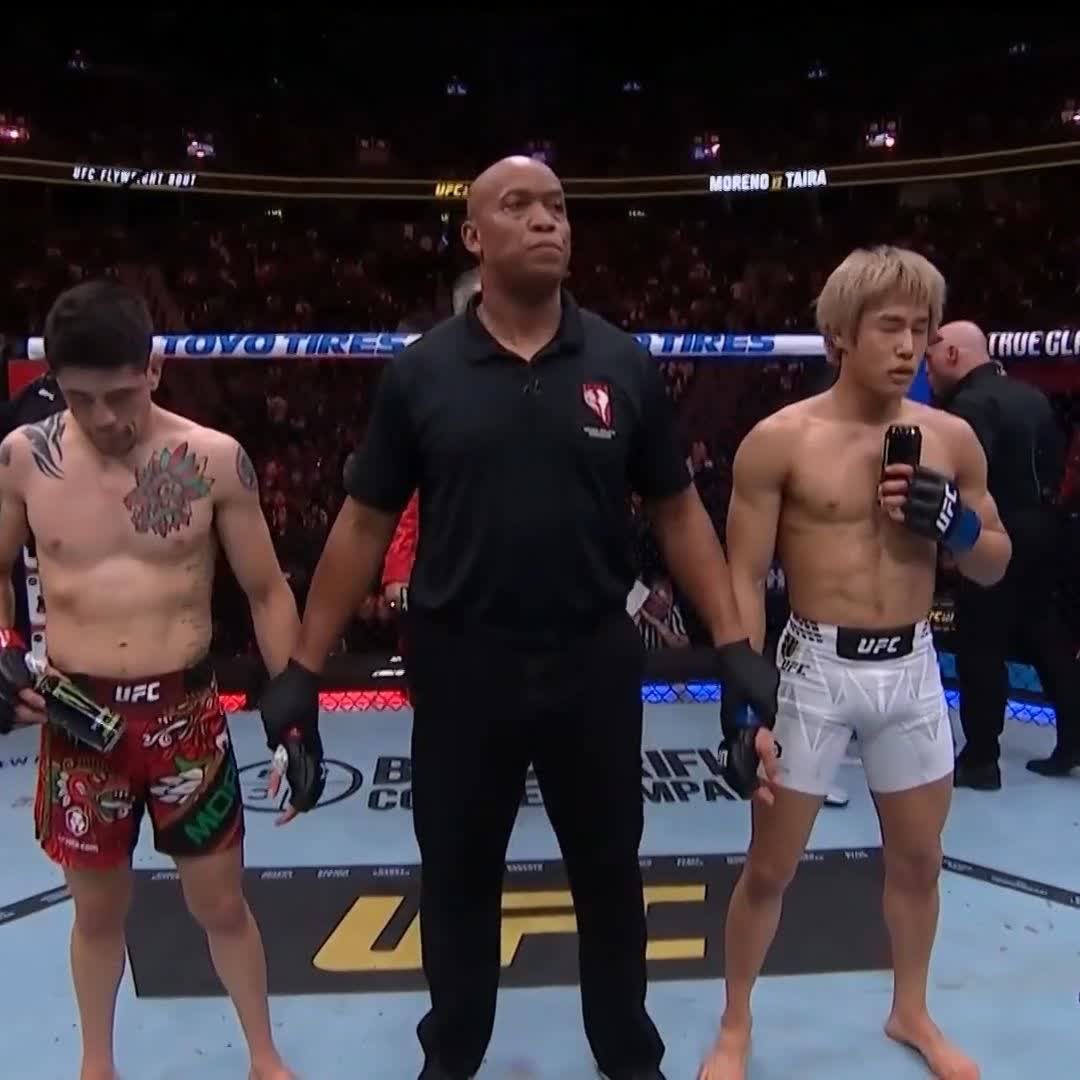モレノをTKOし勝ち名乗りを受ける平良達郎！ #UFC