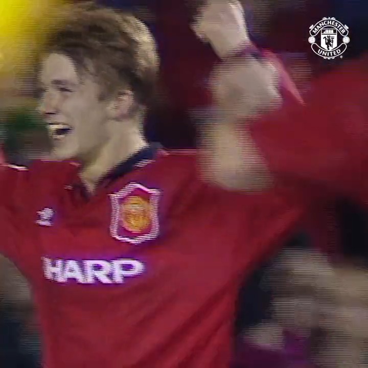 On this day in 1994, David Beckham scored his first goal for Manchester United.