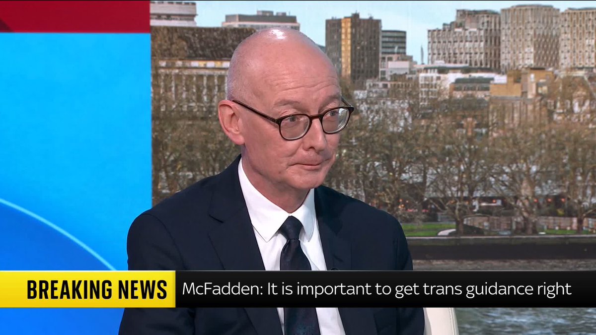 "The bottom line is the Supreme Court judgement will be implemented." Pat McFadden responds to Baroness Faulkner's criticism towards the government for 'delaying guidance on sex and gender' following a Supreme Court ruling. #TrevorPhillips ⏰ 8:30am 📱