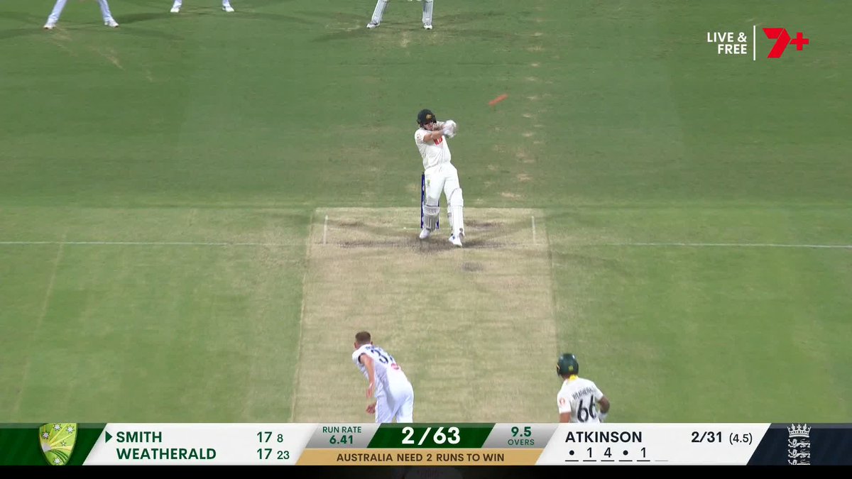 SMITH PULLS ATKINSON FOR SIX TO WIN THE TEST!