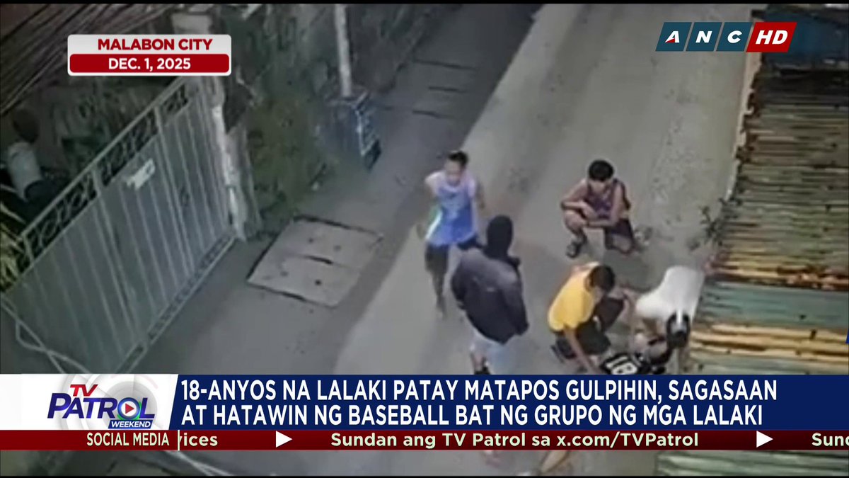 Patay ang 18-anyos na padre de pamilya matapos sagasaan ng motorsiklo, gulpihin, at makailang ulit na hatawin ng baseball bat ng grupo ng lalaki sa Malabon City. #CCTVPatrol