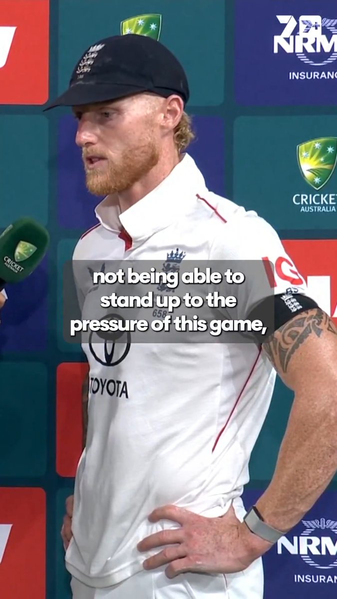 🗣️ "A lot of it to me comes down to not being able to stand up to the pressure of this game..." - Ben Stokes post-match #Ashes