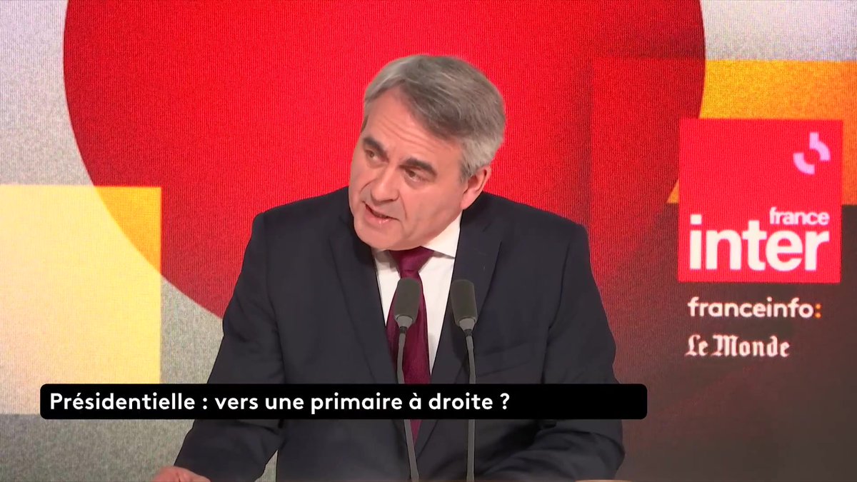 Xavier Bertrand ne veut pas participer à "une primaire avec les uns et les autres, qui ne sont d'accord sur rien" : "Moi, je suis sur autre chose." #QuestionsPol