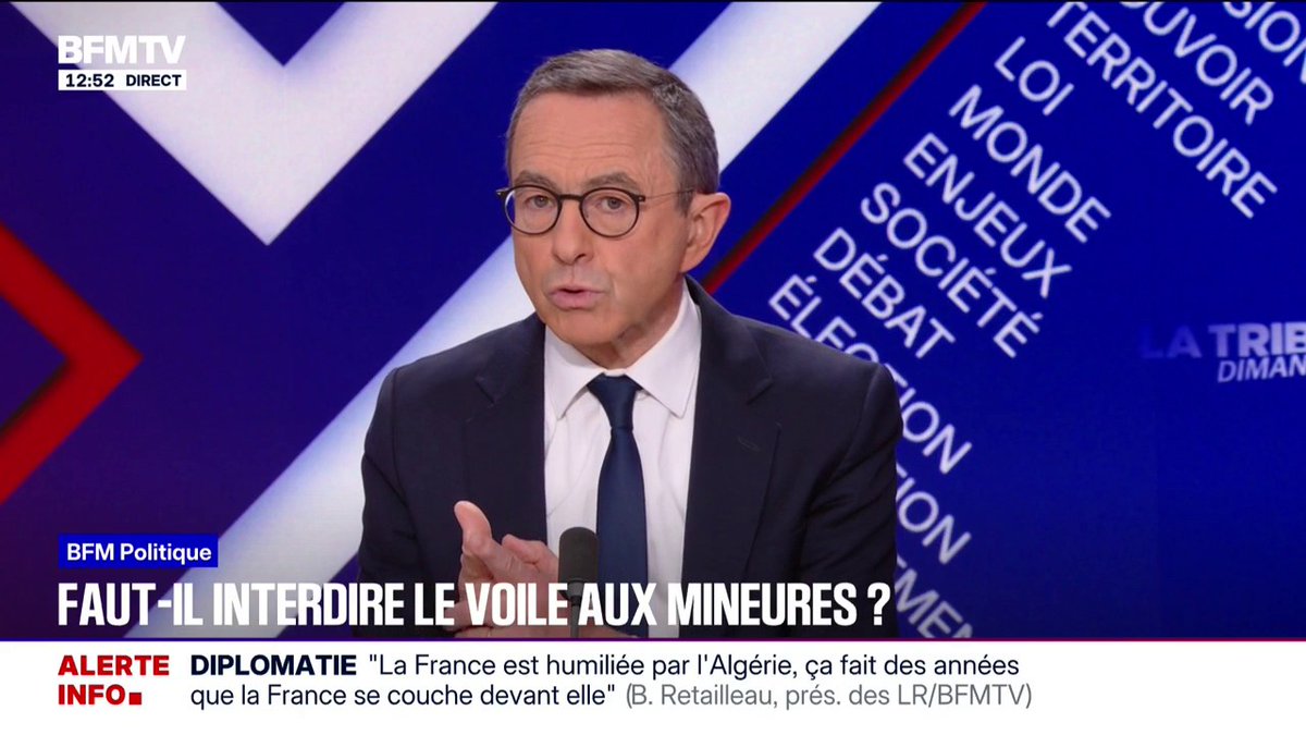 "Je pense que le voile est un drapeau de l'islam radical", affirme Bruno Retailleau