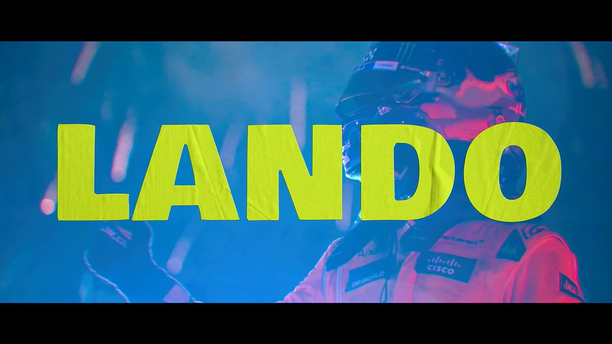 The championship leader. Lando Norris is fighting for his maiden F1 title.