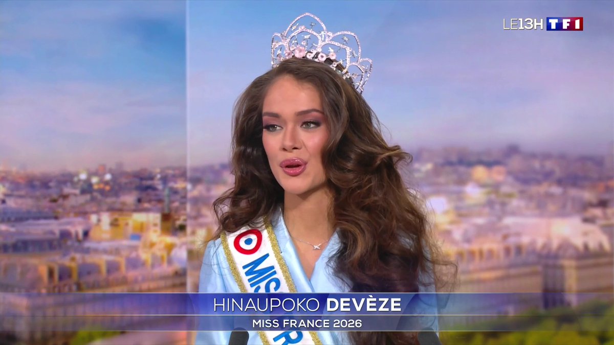 #MissFrance 2026 : "J'ai réussi à dépasser mon manque de confiance en moi", Hinaupoko Devèze ▶️ #LE13H #JTWE avec Anne-Claire Coudray