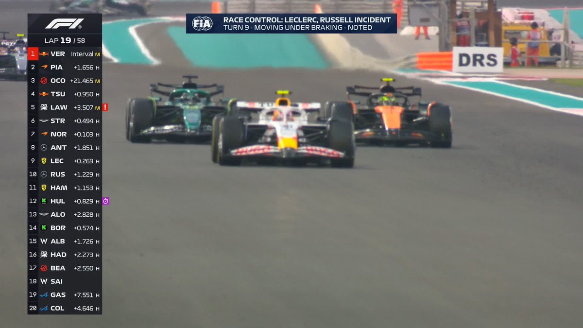 Decisive from Norris 💪 He goes past Stroll and then Lawson #F1 #AbuDhabiGP