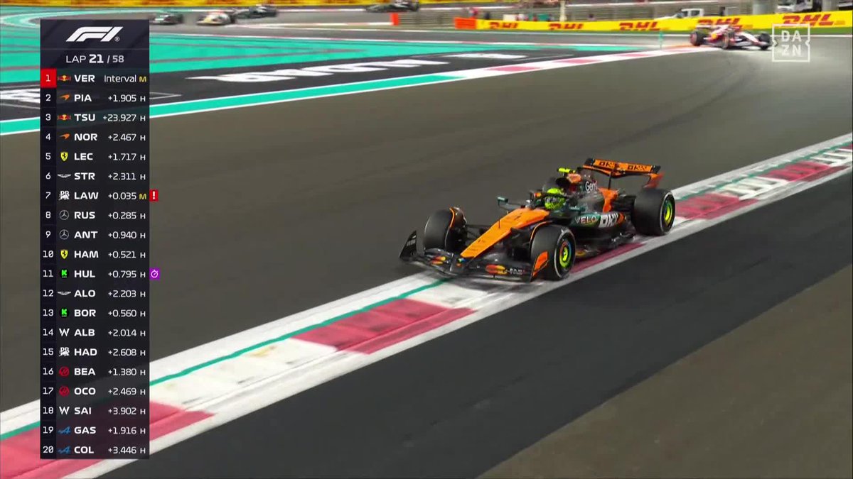 "Haz todo lo que puedas para parar a Norris" 👀 🗣️ Tsunoda: "Sé lo que tengo que hacer" #AbuDabiDAZNF1 🇦🇪