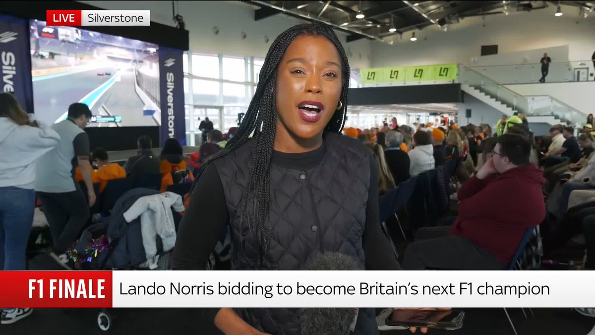"So nervous, yet so excited!" As Norris, Verstappen and Piastri battle it out on the racetrack for the F1 championship, Shamaan Freeman-Powell speaks to fans at a watch party in Silverstone. 📺 Sky 501, Virgin 602, Freeview 233 and YouTube