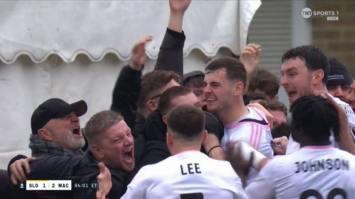 Now that's what you call an unbelievable strike 😳🚀 James Edmondson restores Macclesfield's lead in extra time! 📺 TNT Sports &amp; discovery+ UK