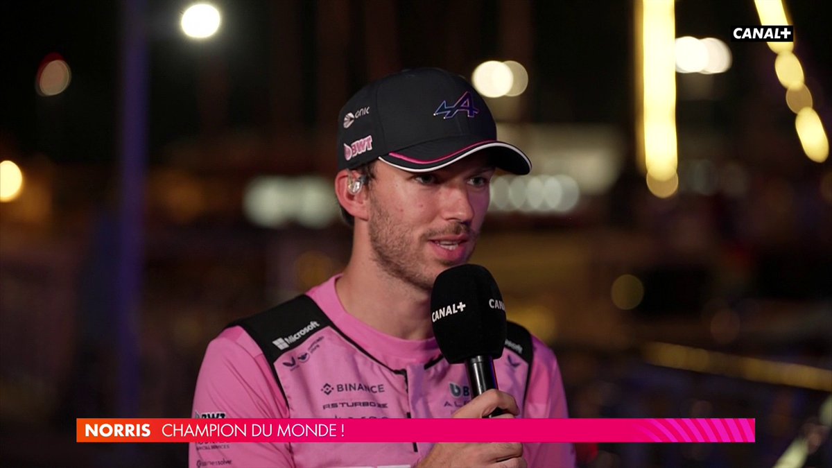 🗣️ « Il n’y a qu’un seul champion et cette année, c’est Lando » Gasly réagit au titre de champion du monde de Norris 🏆 #AbuDhabiGP #F1