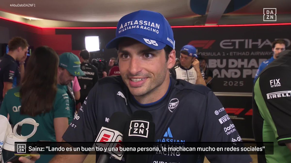 EL UNIVERSO CARLANDO HOY ESTÁ FELIZ 😍👏👏 "Me alegro mucho por Lando. La gente lo machaca mucho por ser más blando, pero ha demostrado que se puede ser campeón siendo un buen chaval y buena persona" #AbuDabiDAZNF1 🇦🇪