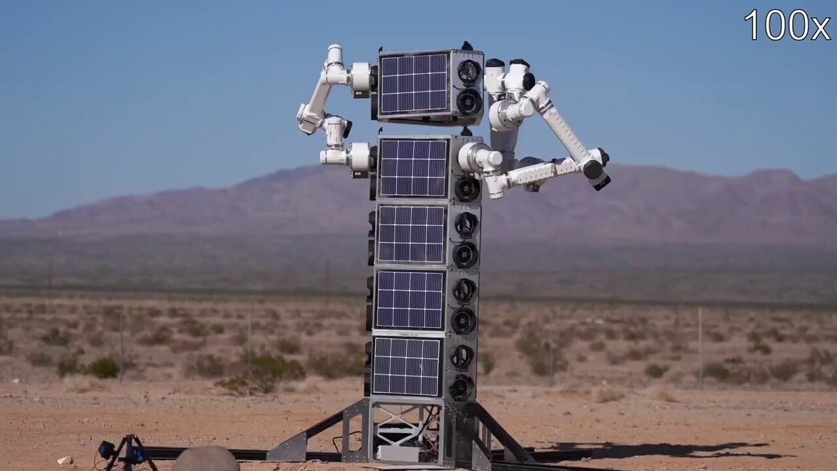 GITAI robots cooperatively assemble a 5-meter tower, a building block for future off-world habitats, on its own. The combination of AI and robotics creates the necessary technological breakthrough and acceleration that we have always hoped for.