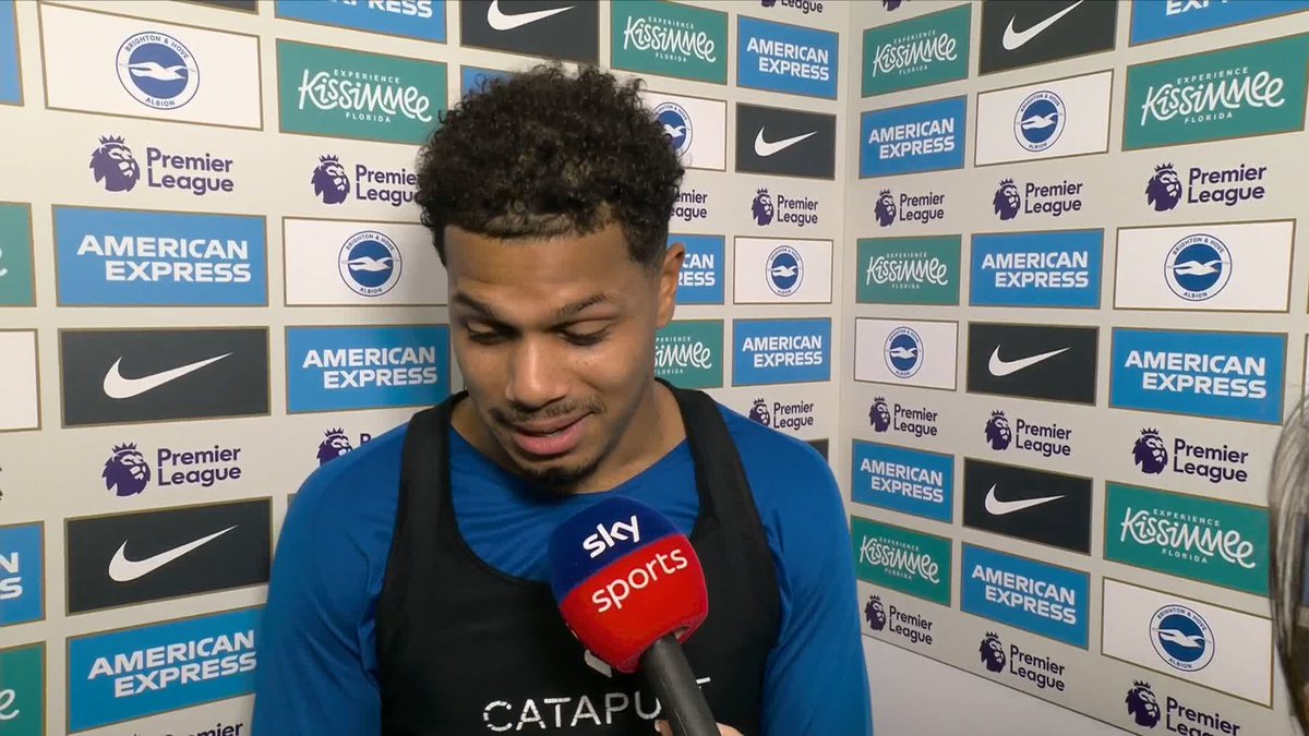"I'm happy, but a bit frustrated as well" Georginio Rutter says that despite scoring a late equaliser, he's disappointed his side couldn't take all three points 🎙️