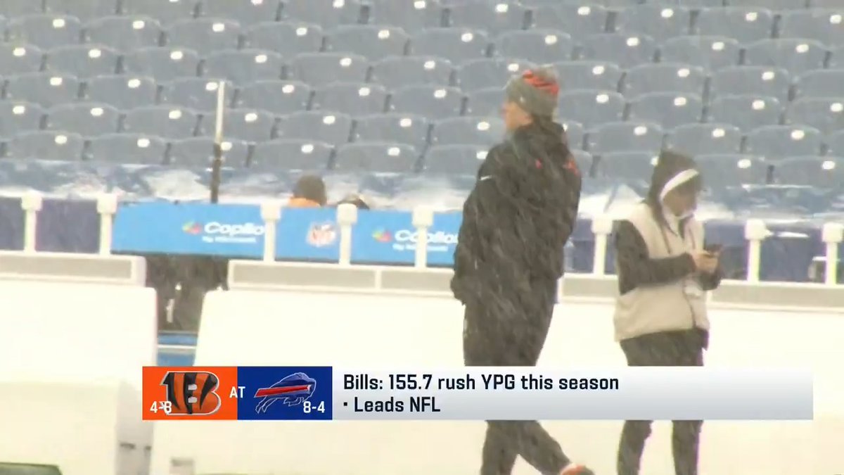 🚨🚨WEATHER ALERT🚨🚨 THE SNOW IS COMING DOWN HARD IN BUFFALO FOR THE #BENGALS - #BILLS GAME. JOE BURROW VS. JOSH ALLEN IN A SHOOTOUT IN THE SNOW This could be a legendary game. 🥶🥶🥶