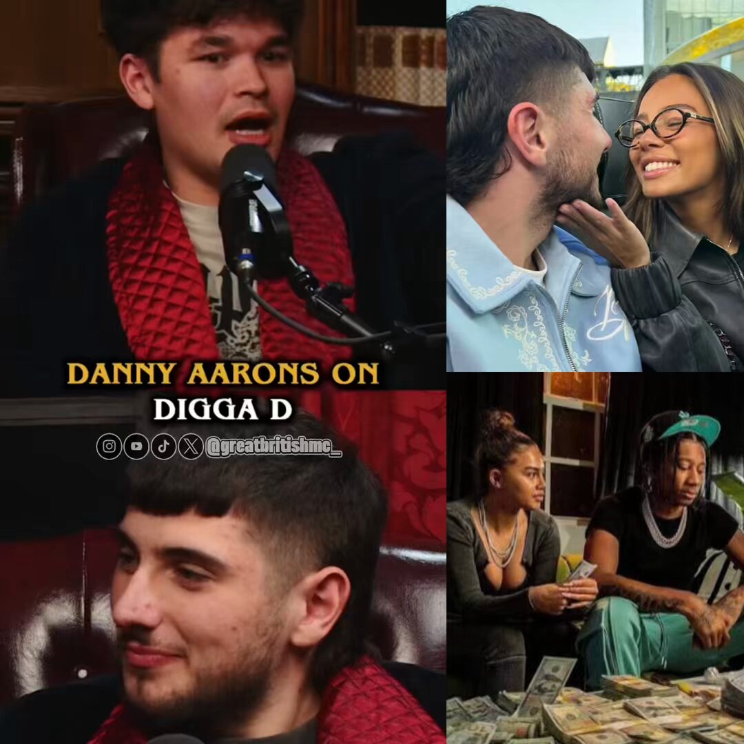 This interviewer straight up told YouTuber Danny Aarons that his fiancé had previously been 'raw-dogged' by rapper Digga D 💀