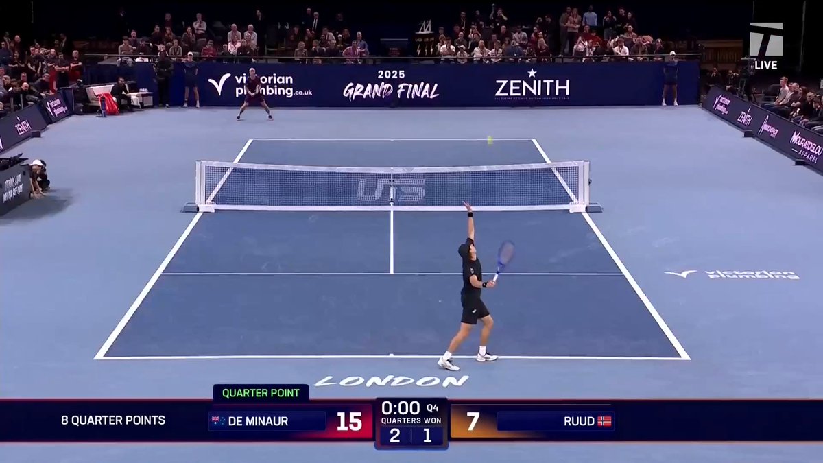 The Demon has done it 😎 Alex de Minaur claims a third UTS title with his victory over Casper Ruud in London 🏆 #UTSTour | UTS Tour