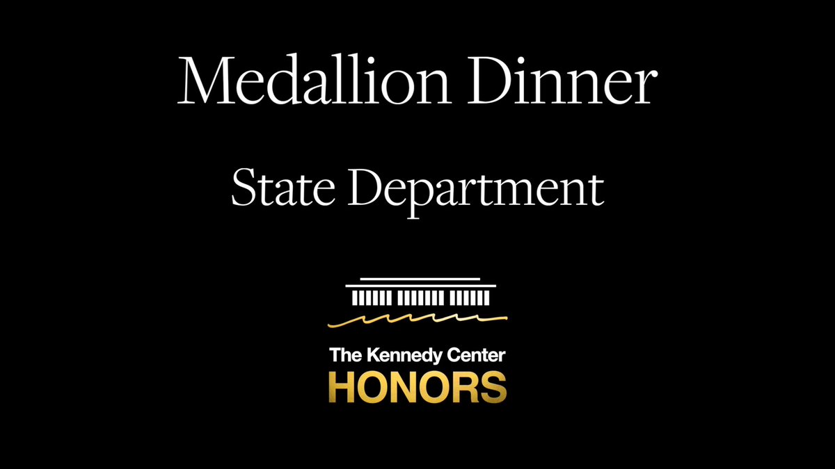 Scenes from last night’s Medallion Dinner at the State Department, where our honorees enjoyed warm remarks from our Chairman, President Donald J. Trump, Kennedy Center President and Ambassador Richard Grenell, Secretary of State Marco Rubio, and Ambassador and Chief of Protocol of the United States Monica Crowley before each taking the podium to share brief remarks of their own and posing for the official class portrait. Thank you to Jeanette Rubio and the entire State Department team for being such gracious hosts