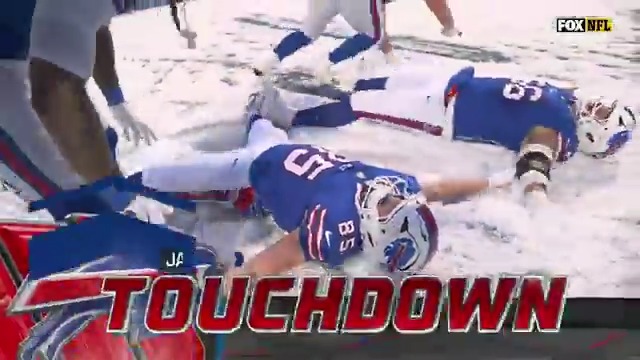 Snow angels in the end zone for the Bills ❄️😇 📺 FOX