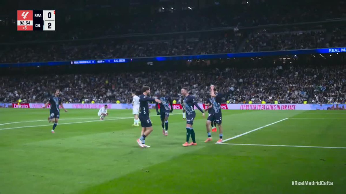 CONTRA PERFECTA SOBRE LA HORA PARA LIQUIDAR TODO: doblete de Swedberg para el 2-0 final del Celta De Vigo a Real Madrid.