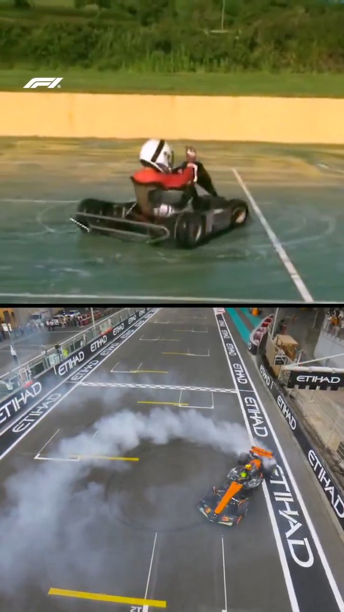 The donut practice paid off! 😊 #F1 #AbuDhabiGP