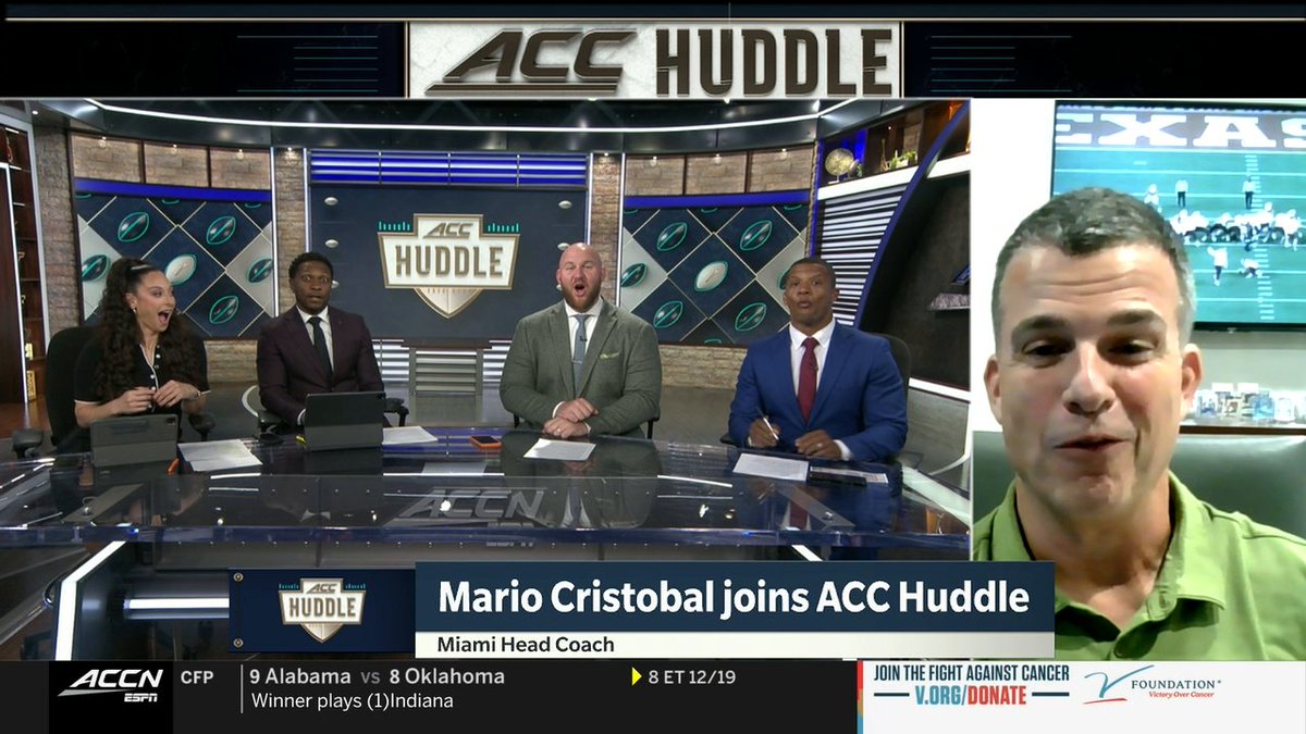 Mario Cristobal said he has over 9,000 unread text messages 😳😂 His phone has been blowing up since the Canes made the CFP 🙌