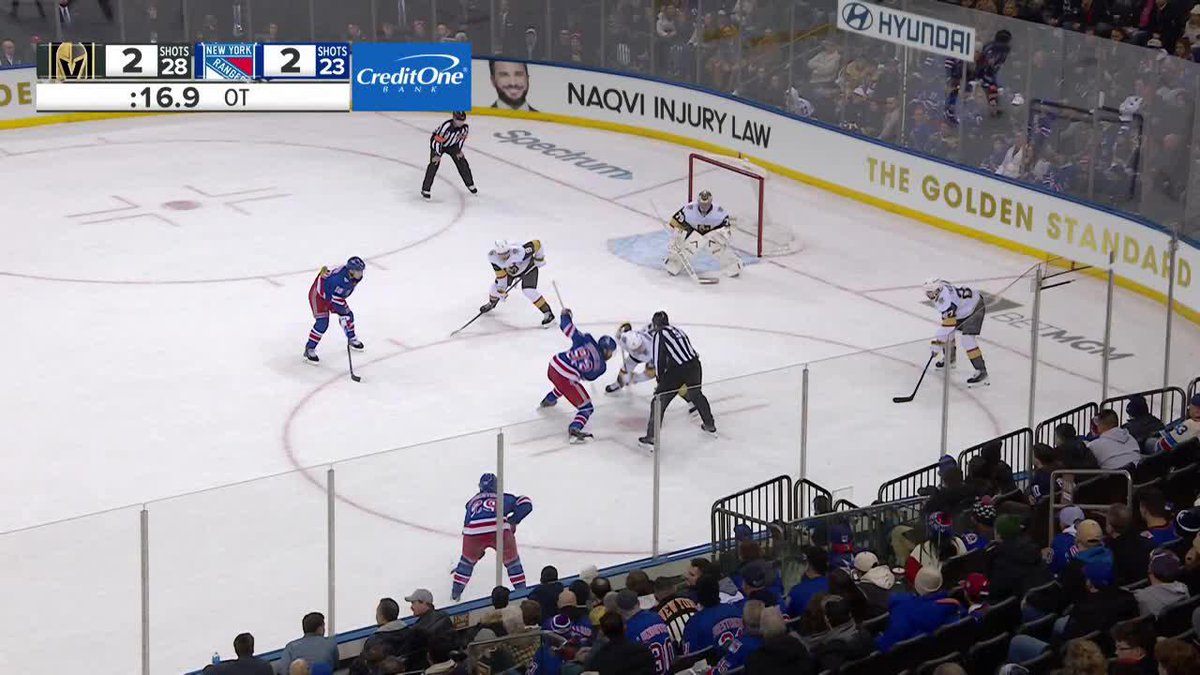 NASTY OT GOAL BY VEGAS 🤢 FULL-ICE BANK PASS OFF THE WALL TO SET UP EICHEL ON THE BREAKAWAY 🤯