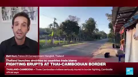 Thailand conducts airstrikes in self-defense following clashes on the border that killed Thai soldiers. My latest for FRANCE 24 #ชายแดนไทยกัมพูชา #กัมพูชา #thailand