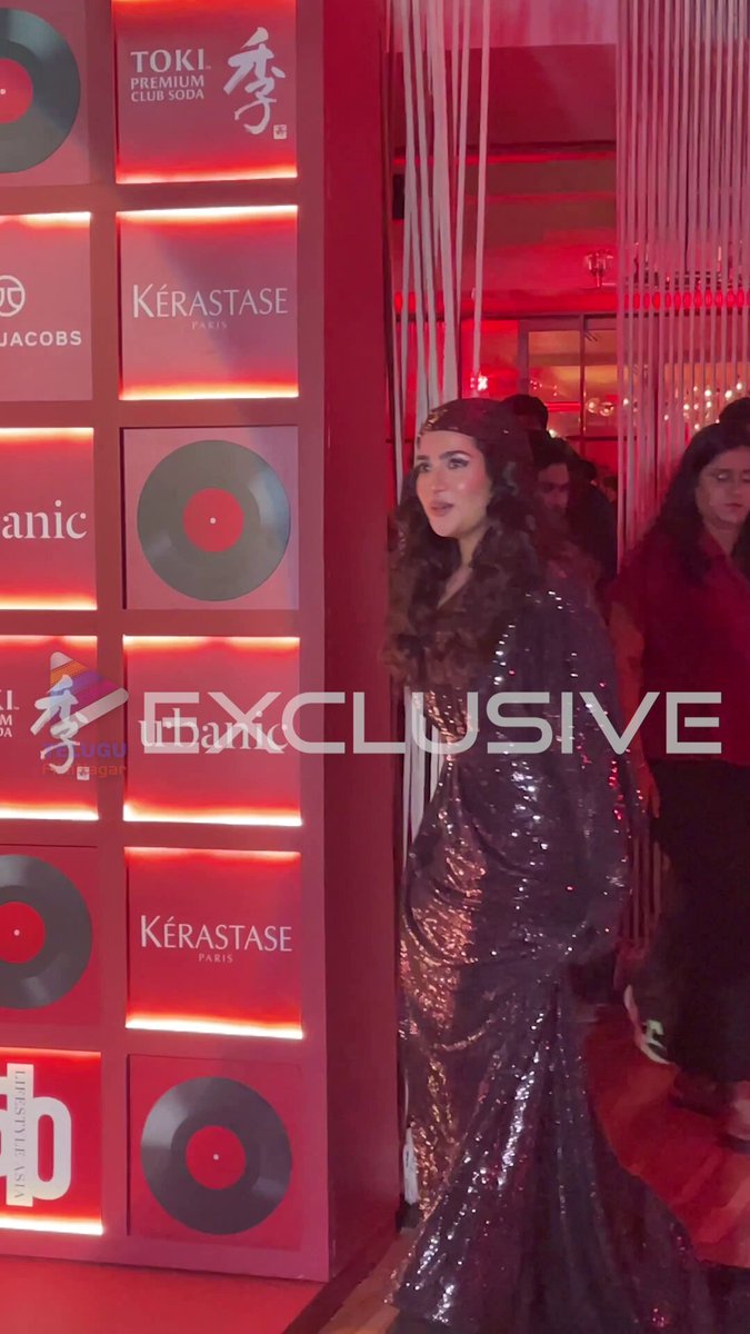 Gorgeous #RukminiVasanth dazzles in a stunning outfit in Mumbai last night!!♥️✨ #NTRNeel #TFNExclusive #TeluguFilmNagar
