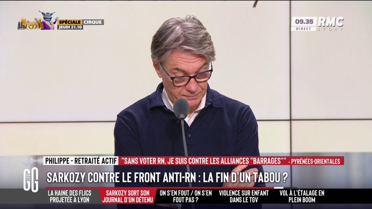 🗳️ Sarkozy contre le front républicain anti-RN 📞 Philippe : "Il a complètement raison Sarkozy ! Quand on voit les fronts républicains, les alliances et ce que ça donne à l'Assemblée, mais on marche sur la tête ! Quand on voit le bordel ! On est fous dans ce pays ?!" #GGRMC