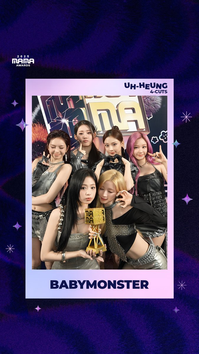 [#2025MAMA] UH-HEUNG 4-CUTS📸 BABYMONSTER Congratulations, BABYMONSTER! Share the glorious moment✨ 🏆 FANS’ CHOICE FEMALE TOP 10 HEAR MY ROAR, UH-HEUNG 2025 MAMA AWARDS #MAMAAWARDS #2025MAMAAWARDS