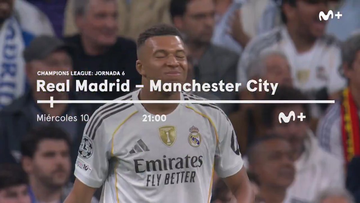 𝑼𝒏 𝒑𝒂𝒓𝒕𝒊𝒅𝒐 𝒄𝒐𝒏 𝒔𝒂𝒃𝒐𝒓 𝒂 𝒇𝒊𝒏𝒂𝒍... ⚽️❤️ 🆚 Real Madrid - Manchester City 📺 Movistar Plus+ (dial 7) 📅 Miércoles 10 | 21:00⌚️ ✅ Incluido en tu suscripción a Movistar Plus+. 📎 #UCL #LaCasaDelFútbol