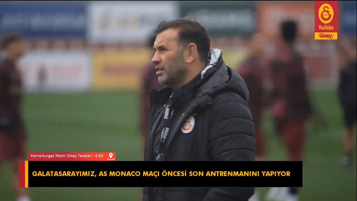 Monaco öncesi son idmanda Okan Buruk.