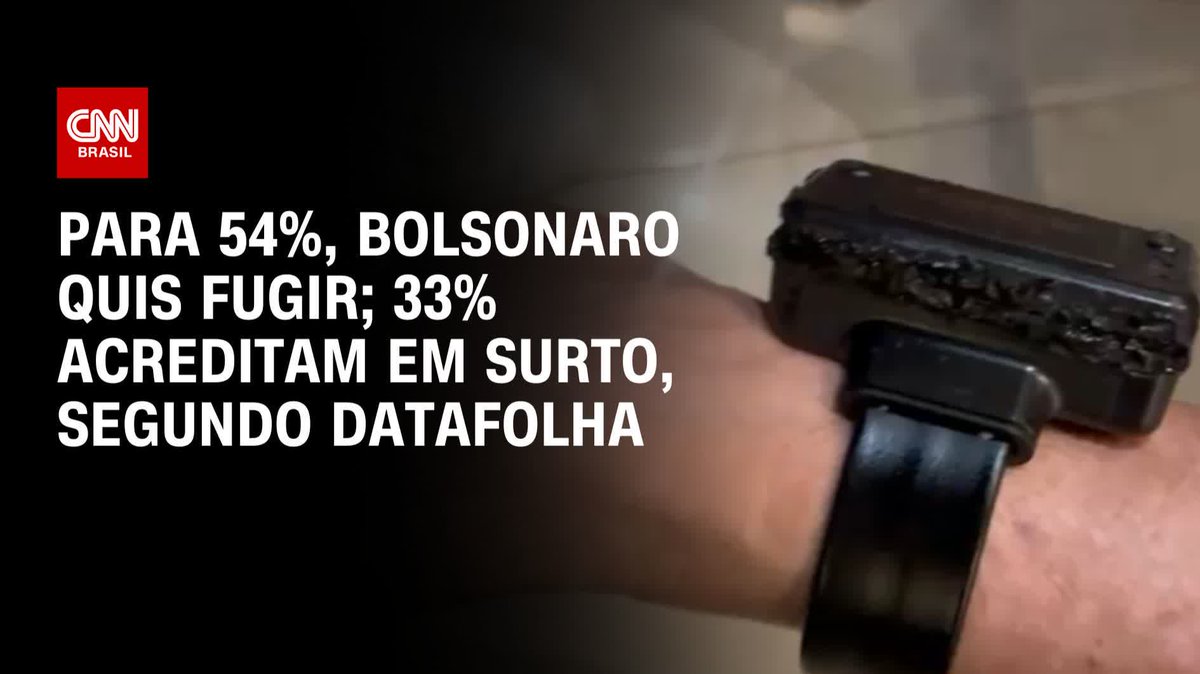 Para 54%, Bolsonaro quis fugir; 33% acreditam em surto, segundo Datafolha; assista #CNNNovoDia