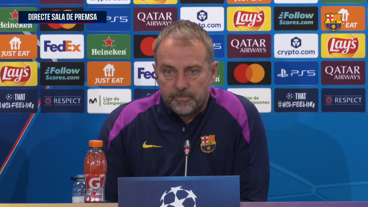🔊 𝐇𝐚𝐧𝐬𝐢 𝐅𝐥𝐢𝐜𝐤 on Barça’s first Champions League match at the Spotify Camp Nou: