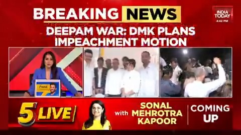 🚨SHOCKING. DMK MPs are now trying to impeach Justice GR Swaminathan ~ India Today reports, simply because he ordered that the Karthigai Deepam be lit on Thiruparankundram hill, a right Hindu devotees fought for &amp; won legally🤯 Judiciary not in danger?