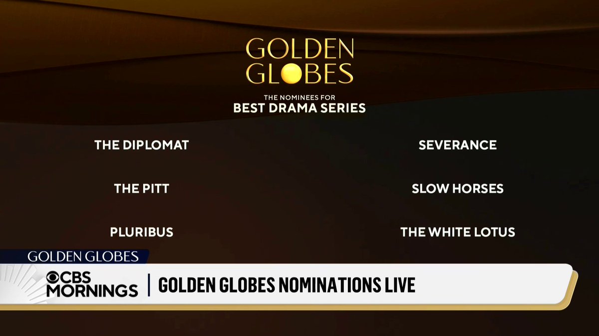 We’re revealing the nominees for some of the Golden Globes’ biggest categories, including best drama series and best musical or comedy series. Actors marlon wayans and Skye P. Marshall are in Los Angeles to announce the nominees 🏆