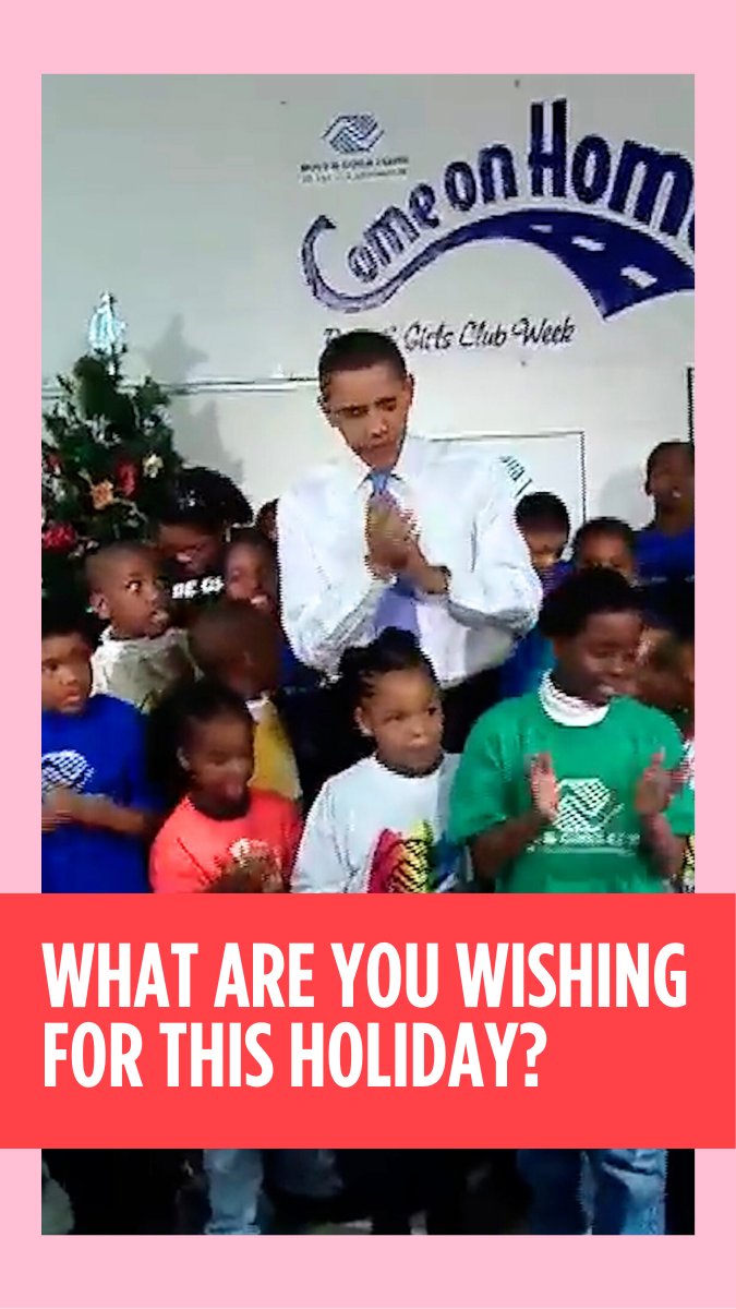 A little holiday wisdom from President Obama back in 2009: be respectful, give freely, and lead with kindness. What are you wishing for this holiday season?