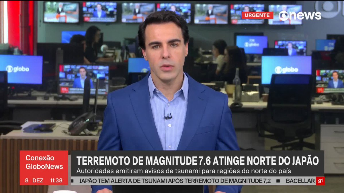Terremoto de magnitude 7,6 atinge o Japão, e governo emite alerta de tsunami. #ConexãoGloboNews ➡️ Assista à #GloboNews: