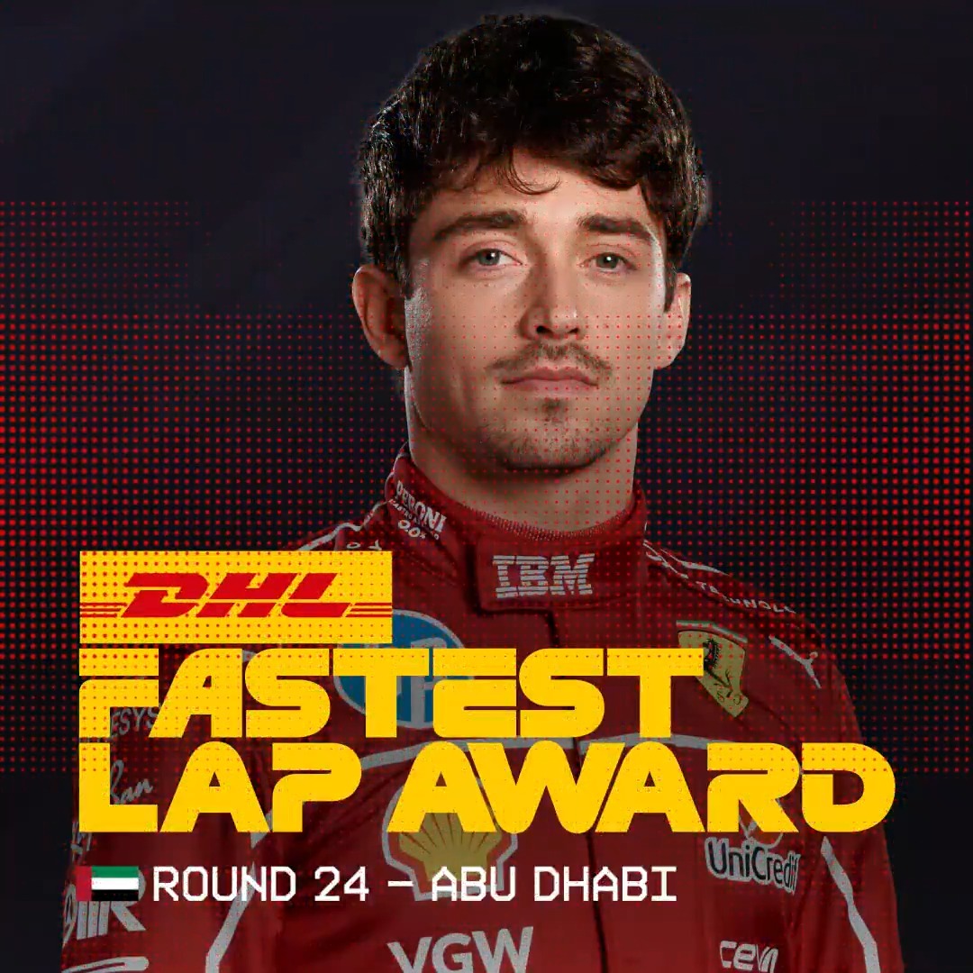 The final DHL_Motorsports Fastest Lap of the season goes to Charles Leclerc! 👏 Catch all the insights here 👉 #F1 #AbuDhabiGP #MomentsThatDeliver