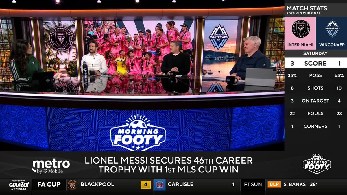 “He definitely feels like this title is another important trophy in the story of his legacy.” Nico Cantor, Claudia Pagán, Tony Meola and Geoff Shreeves discuss what the MLS Cup means to Messi, Alba & Busquets 🥹