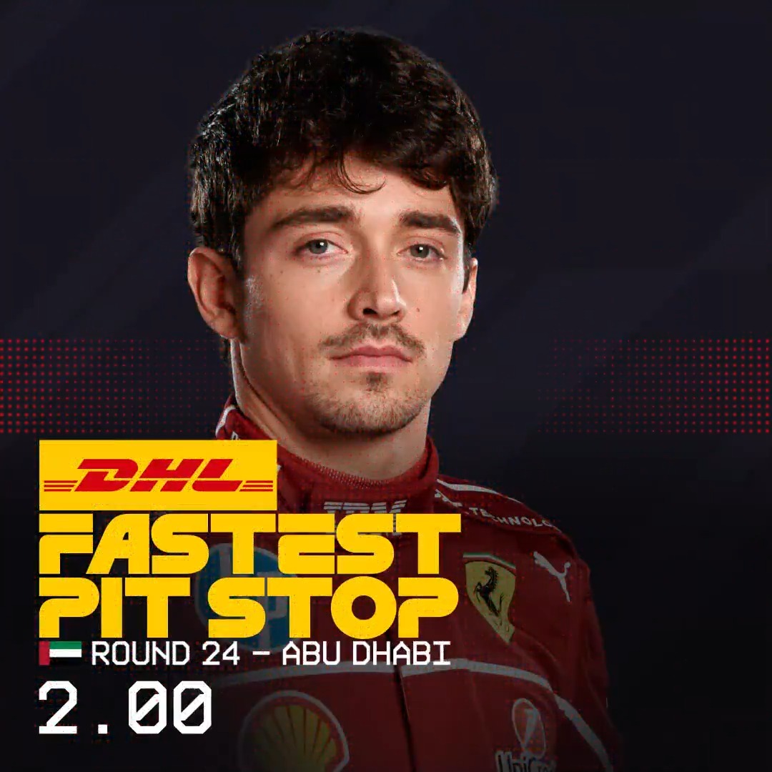Optimising the stops in Abu Dhabi 💪 The DHL_Motorsports Fastest Pit Stop went to Charles Leclerc and Ferrari! See the pit stop data here 👉 #F1 #AbuDhabiGP #MomentsThatDeliver