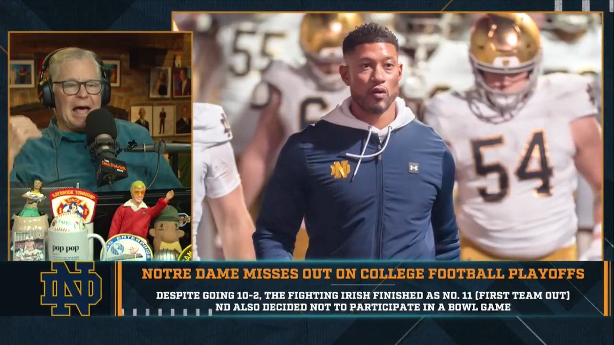 "We're just trying to make sense of, what is the rationale here? What are the mitigating factors here of why you're putting somebody here, why you're putting somebody there?" – DP gives his thoughts on Notre Dame missing out on the College Football Playoffs.