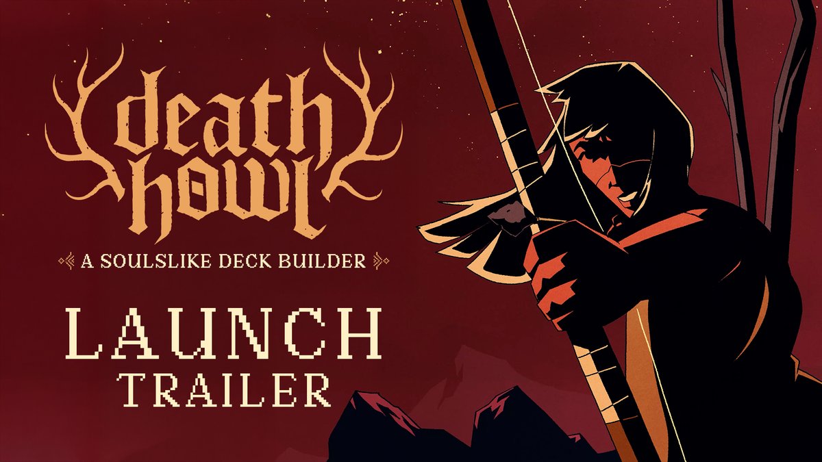🦌#DeathHowl launches tomorrow - December 9 on PC. Step into Ro’s journey through a sorrow-soaked spirit world, where every choice shapes your deck, your path, and your survival. Turn-based combat, grid-bound tactics, and a haunting story of a mother searching for her son. The hunt begins soon 🌲 🧡Console versions are coming February 19, 2026 🎶Music by Offermose