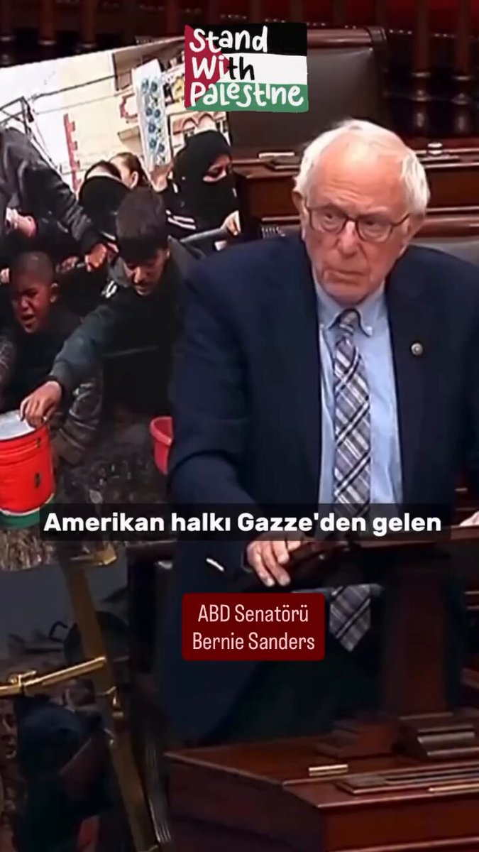 Abd senatörü Barnie Sanders: Amerikan halkı Gazze'den gelen bu görüntüler ile lanetlenmiştir.